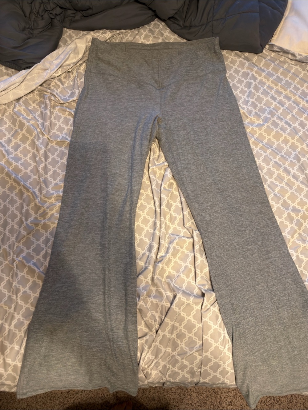 Fabletics Gray Wide-Leg Stretch Leggings